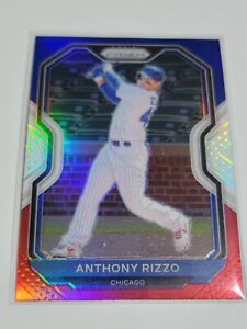 ANTHONY RIZZO 2021 Panini Prizm Red White & Blue Insert #28.  CUBS