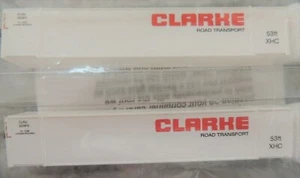 NEW CON-COR  N SCALE 2 PACK CLARKE 53' CONTAINERS W. HEATERS - Picture 1 of 2