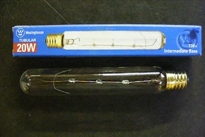 04316 20T61/2N 20W TUBULAR 130V INTERMEDIATE BASE LAMP BULB - Picture 1 of 2