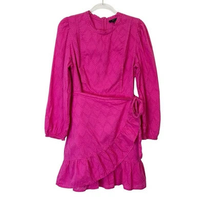 J. Crew Puff рукав надежном платье женский размер большой розовый - Изображение 1 из 4