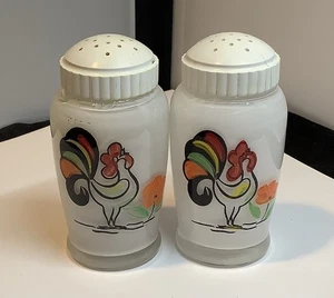 Salero y pimentero Bartlett Collins Proud Rooster vintage años 50 pintado a mano - Imagen 1 de 11