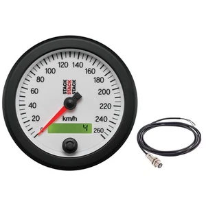 Stack ST3852 Electronic Speedometer 0-260 KMH White Face 83mm inc Sensor - Picture 1 of 1