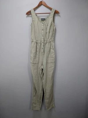 Mono Michael Stars para mujer XS marrón tostado lino celine sin mangas con bolsillos Foto 1 de 4