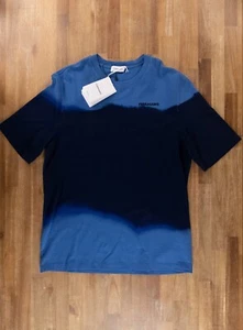 Camiseta SALVATORE FERRAGAMO azul y azul marino bloques de colores talla mediana auténtica nueva con etiquetas - Imagen 1 de 9