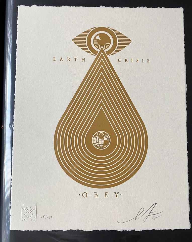 Shepard Fairey - "Crisis de la Tierra" *IMPRESIÓN LIMITADA* Letterpress / AGOTADO-2014 Foto 1 de 1