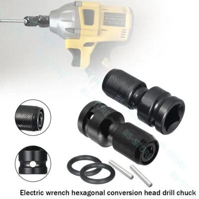 1/2 Inch Square To 1/4 Inch Hex Ratchet Socket Impact Wrench Socket Set Adapter - Image 1 of 4