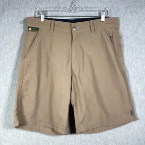 HOWLER BROS Horizon Hybrid Short Herren 33 braun schnelltrocknend Ripstop Kordelzug - Bild 1 von 17