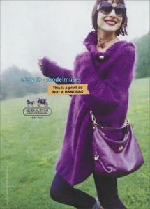COACH 1-Page Magazine PRINT AD Fall 2009 gorgeous purple bag - Picture 1 of 1