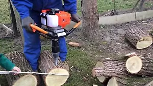 Log Wood Splitter Cone for Gasoline Earth Auger Petrol Log Splitter NEW - Video - Foto 1 di 8