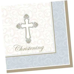 Divinity Napkins Beverage Christening 16CT - Picture 1 of 1