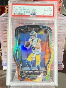 2021 Panini Select Tie-Dye Prizm Die-Cut Matt Matthew Stafford Rams /25 PSA 10 - Picture 1 of 2