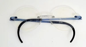 Italee Swissflex Rimless Slate Blue Eyeglasses Frame Only 357 - Picture 1 of 8