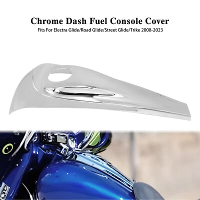 Low Profile Dash Tank Console Plastic Chrome For Harley Street Road Glide 08-23 Foto 1 de 4