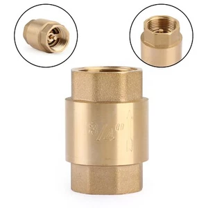 DN20 3/4" NPT In-Line Check Valve Brass Spring Loaded Inline 200PSI - Picture 1 of 13