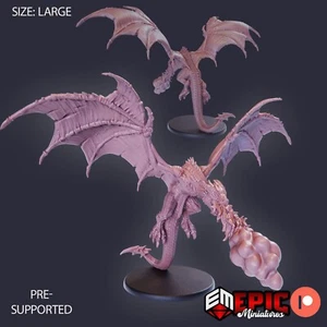 6K Resin 32mm Epic Miniatures Draconic Wyvern Fire Breath (Large) for D&D - Picture 1 of 2