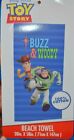 Disney Pixar Toy Story 4 Buzz Lightyear & Woody Ręcznik plażowy 28 cali x 58 NOWY