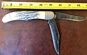 Vintage Kabar 1184 Two-Blade 2 Blades Folding Pocket Hunter Knife USA-Made 5" - Picture 1 of 9