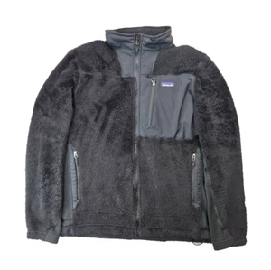 Patagonia R3 Hi Loft Black Fleece Deep Pile Zip Jacket Mens Large L - Picture 1 of 8