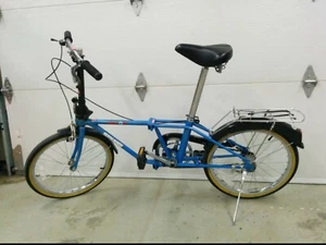 DAHON FOLDING BIKE WITH STORAGE BAG, TORPEDO 3 SPEED, BLUE - Picture 1 of 12