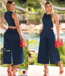 Romper Colombian Jean Buttlift Jumpsuit levantacola Enterizo Mono Push Up 2105 - Picture 1 of 4