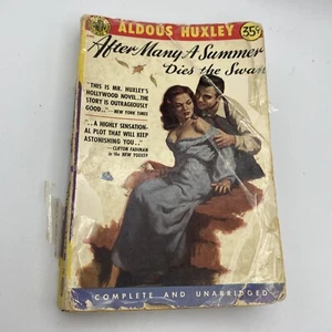 INCOMPLETE ALDOUS HUXLEY AFTER MANY A SUMMER DIES THE SWAN Avon AT435 Vintage PB - Picture 1 of 4