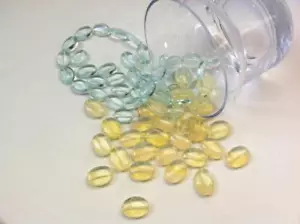 Glass Pineapple Quartz Oval Beads - Picture 1 of 1