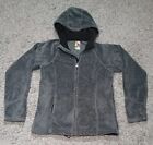 Burton Dryride Hooded Gray Fleece Jacket Womens Size Small