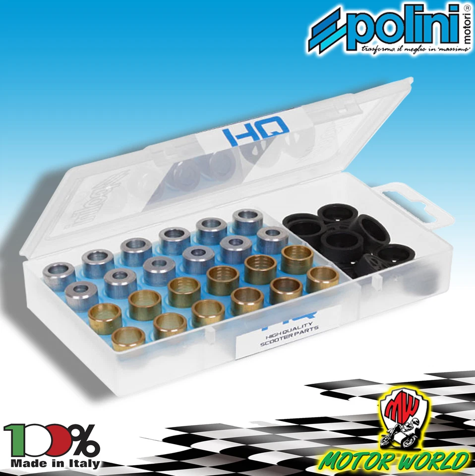 242.411 KIT TARATURA POLINI SERIE RULLI MASSETTE VARIATORE 16X13 GR 3,5 4 4,5 5 - Immagine 1 di 1