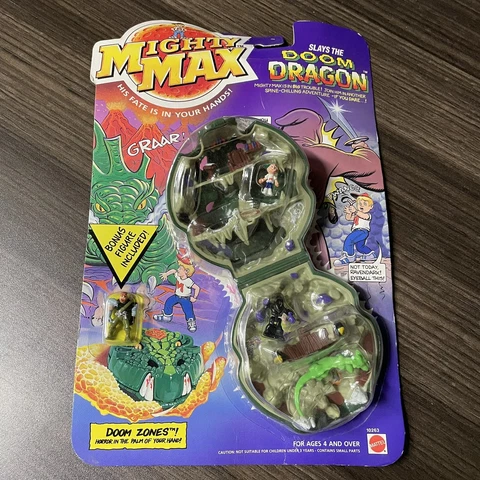 Mighty Max Slays the Doom Dragon Play Set Mattel Brand New + Original Packaging Cover