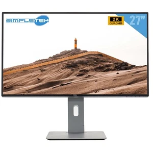 Dell U2717D 27" 2K QHD Monitor Gaming Graphics HDMI DP Mini-DP + 4 Refurbished - Picture 1 of 7