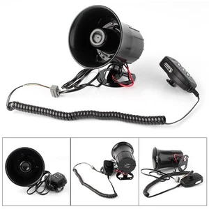 Auto-Warnalarm Polizei-Feuerwehr-Sirene Horn PA Lautsprecher MIC 6 Sound Tone - Bild 1 von 13