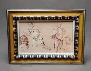 Study Of The Masked Head Of Scaramouche by Watteau Fashion Plate Wall Accessorie - Picture 1 of 8