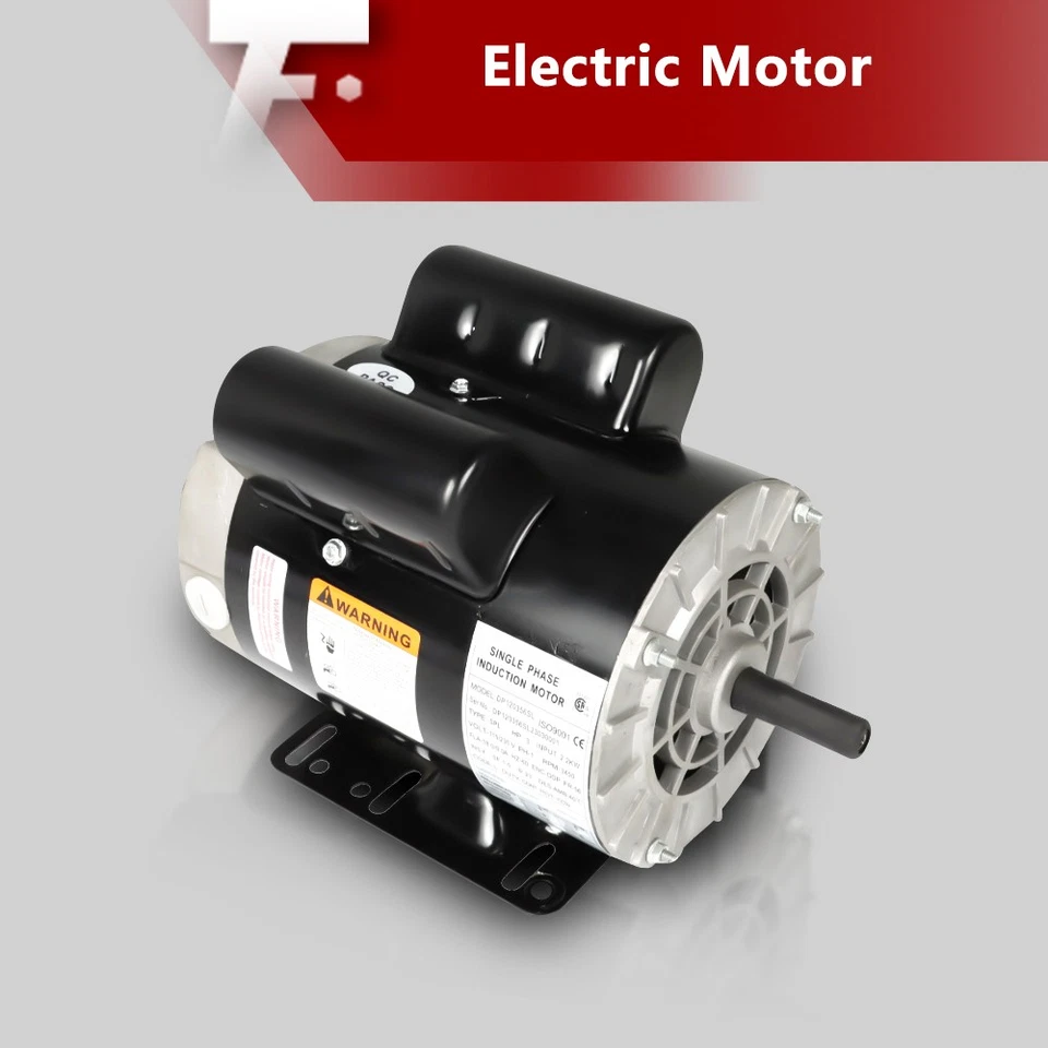 Compresor de motor eléctrico de 3 HP 3450 RPM 56 cuadro 1 fase 115-230 V eje de 5/8" Foto 1 de 4