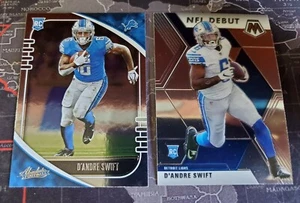 D'Andre Swift Panini Mosaic Panini Absolute 2020 RC Lot of 2 - Picture 1 of 2