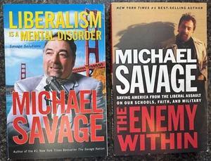 Michael Savage Liberalism Is a Mental Disorder + The Enemy Within 2 Soft Covers - Picture 1 of 2