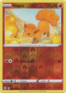 Juego de cartas coleccionables Pokémon Reverse Holo Vulpix 028/264 Common Fusion Strike - Imagen 1 de 1