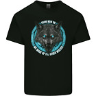 T-Shirt A Wolf on a Tribal Hintergrund Herren Baumwolle T-Shirt Top