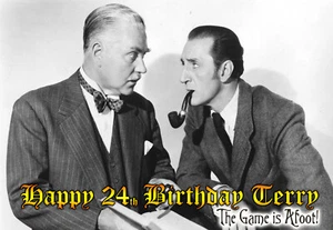 Sherlock Holmes Dr Doctor John Watson Basil Rathbone Birthday PERSONALISED Card - Picture 1 of 6