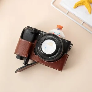 Leather camera bag. Wear-resistant protective cover. for Sony A6000/A6100 - Picture 1 of 16