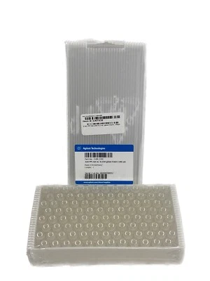 (100/Pk) AGILENT 250uL Polypropylene Vials w/ Glass Inserts 12x32mm GC LC - Image 1 of 4