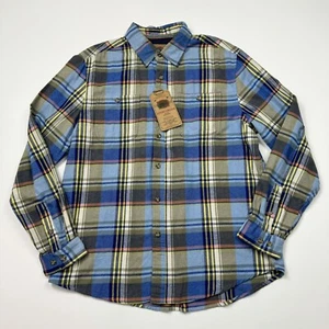 ¡NUEVO! Camisa para hombre Boston Traders manga larga a cuadros con botones talla XL con etiquetas - Imagen 1 de 6
