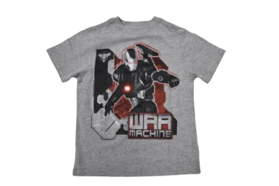 Marvel Iron Man 3 Youth Boys War Machine Gray Shirt New 4, 5-6 - Image 1 of 4