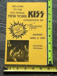 Kiss Program 6th NY Kiss Convention ACE FREHLEY Richie Scarlet 1992 Vintage Kiss - Bild 1 von 3