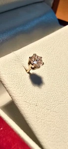 14 Karat Weißgold Ohrstecker mit 0.12 Karat Diamant K-I2 Einzelstück - Picture 1 of 6