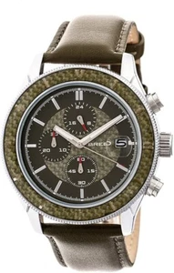 Breed Maverick Chronograph Bracelet Watch w/Date Olive/Silver/Olive/Silver 7505 - Picture 1 of 3