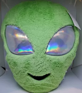 Isaac Mizrahi ALIEN PILLOW Halloween Holographic NWT 2024 LITTLE GREEN SPACEMAN - Picture 1 of 4