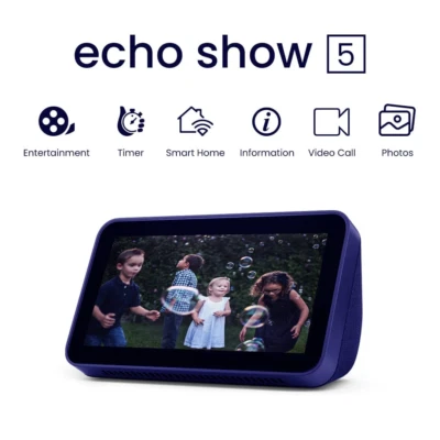 NEW Amazon Echo Show 5 Smart Home Display with Alexa - Blue - 2nd GEN - Image 1 of 4