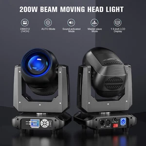 200W LED Prism Moving Head Light RGBW DMX Gobo Beam Stage Spot Lighting DJ Disco - Picture 1 of 7