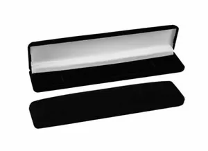 VELOUR UHREN GESCHENKBOX SCHWARZ UHRENBOX SCHWARZ ARMBAND BOX SCHMUCK SAMT BOX - Bild 1 von 1