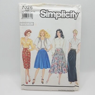 Simplicity 7026 Misses' Fitted Or Full Skirt Sewing Pattern Size 10-18 Uncut - Image 1 of 4